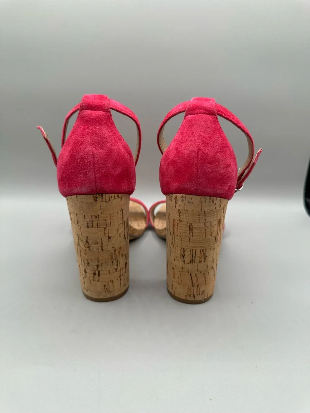Steve Madden Carson-C Ankle Strap Heels Women 7M Pink Block Heel